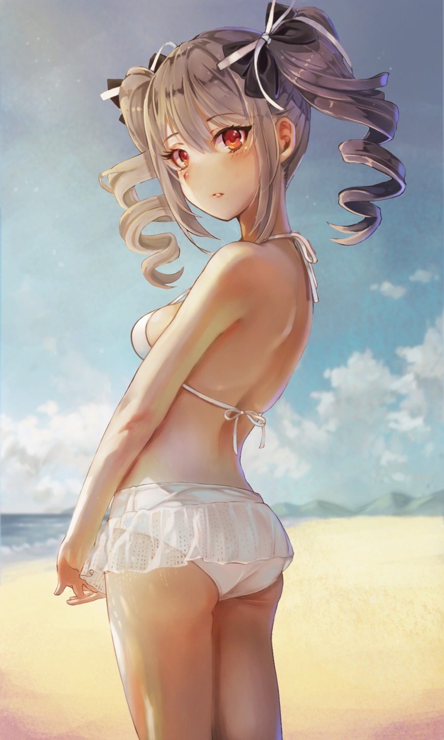 ass bikini kanzaki_ranko see_through swimsuits sxbzero the_idolm@ster the_idolm@ster_cinderella_girls