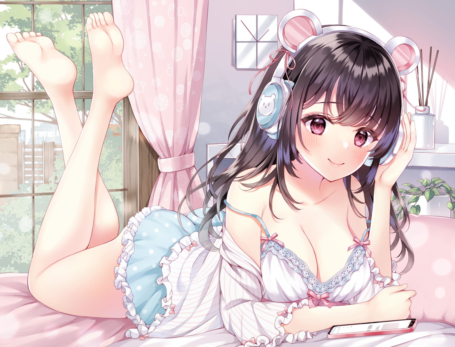 animal_ears feet headphones lingerie wanira