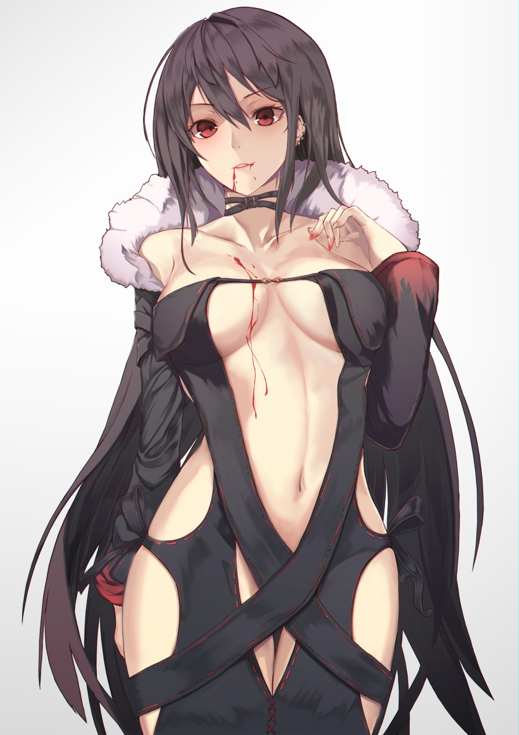 blood consort_yu_(fate/grand_order) fate/grand_order hmrgyukina no_bra