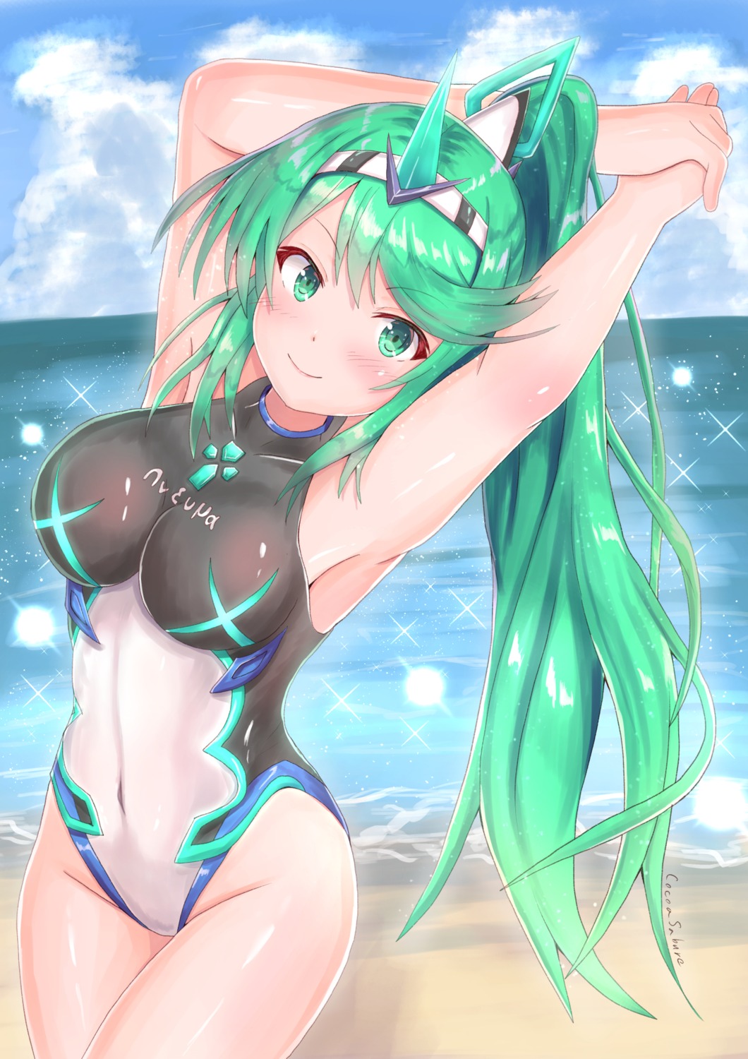 cocoasabure pneuma_(xenoblade_2) swimsuits xenoblade xenoblade_chronicles_2