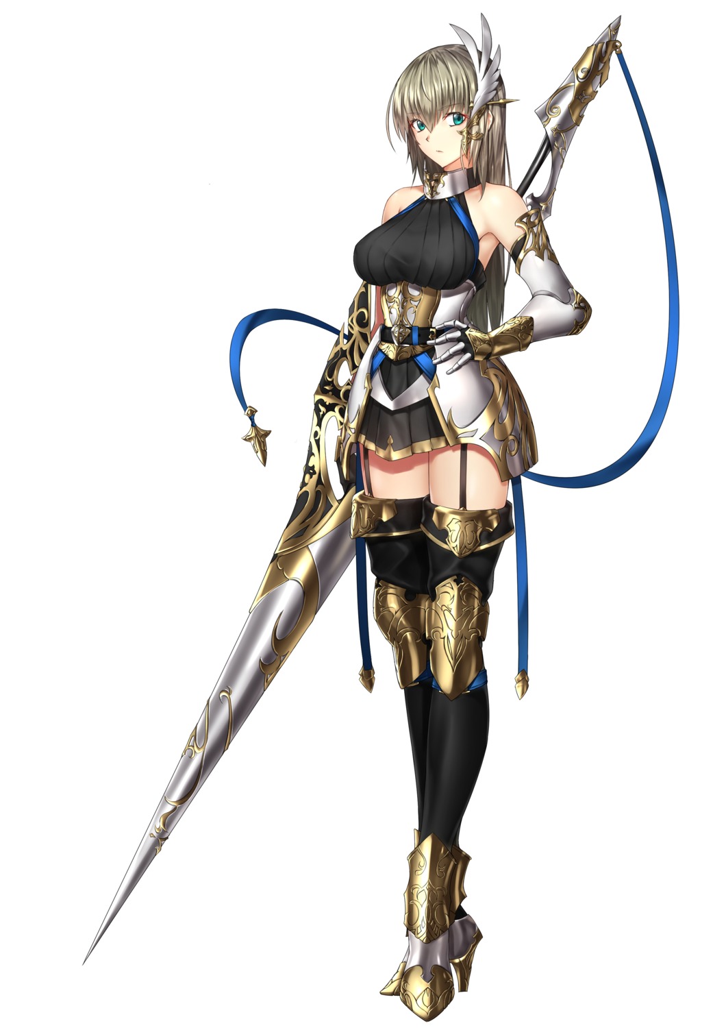 armor heels stockings tagme thighhighs weapon