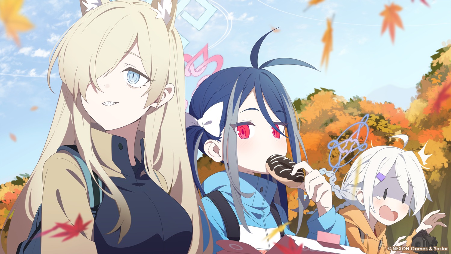 animal_ears blue_archive halo inumimi nakatsukasa_kirino nemugaki_fubuki ogata_kanna_(blue_archive) supershiruco wallpaper