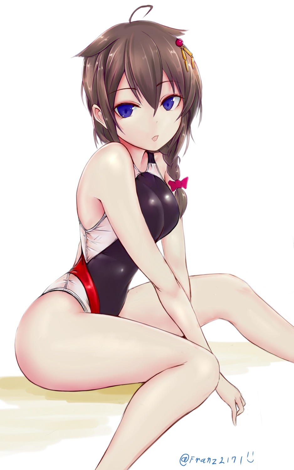 franz_(217franz) kantai_collection shigure_(kancolle) swimsuits