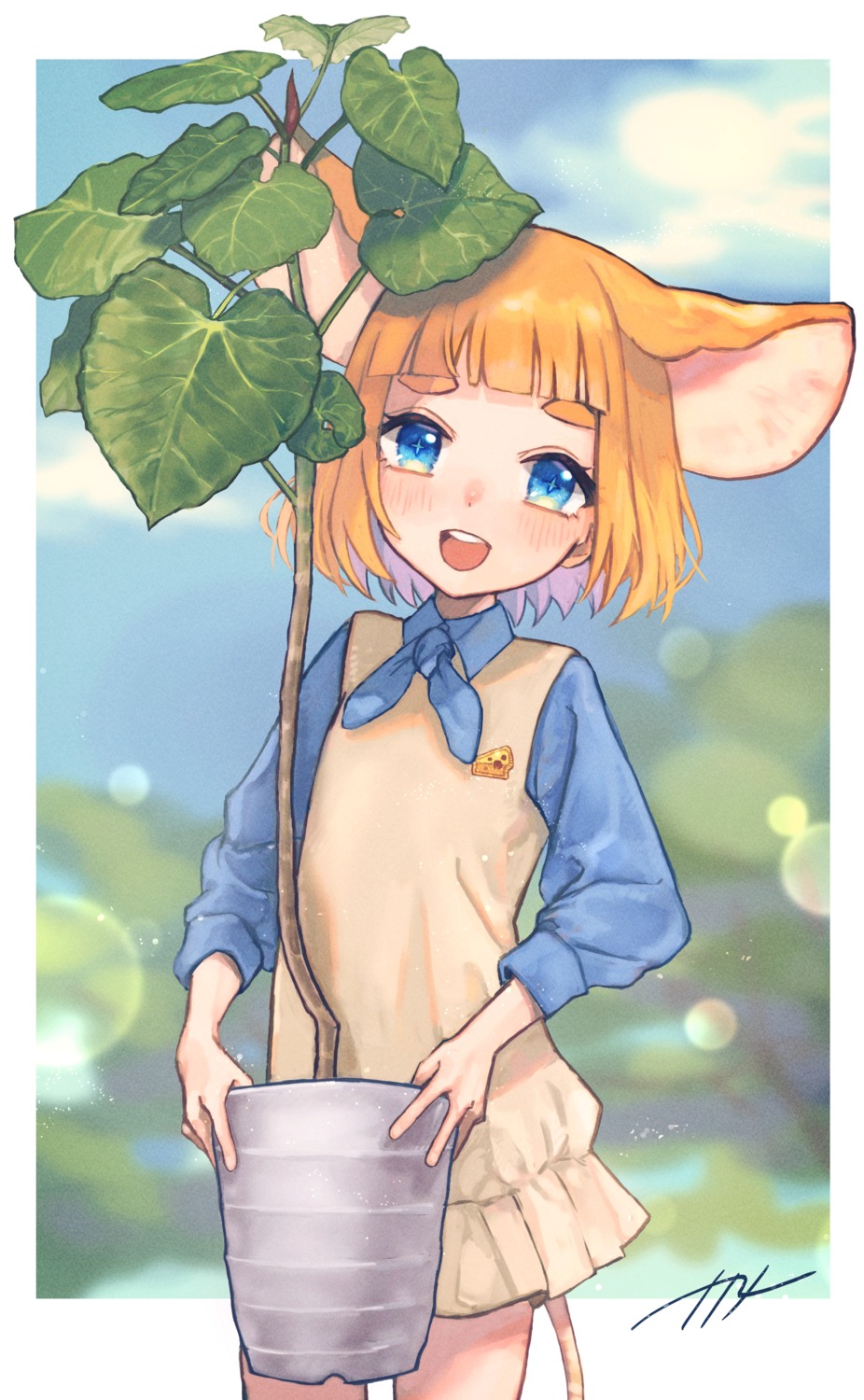 animal_ears dress naname_(7name) tail