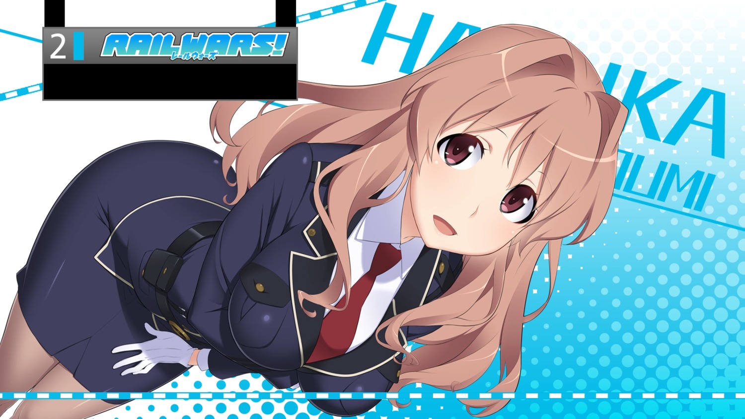 koumi_haruka pantyhose rail_wars! uniform wallpaper