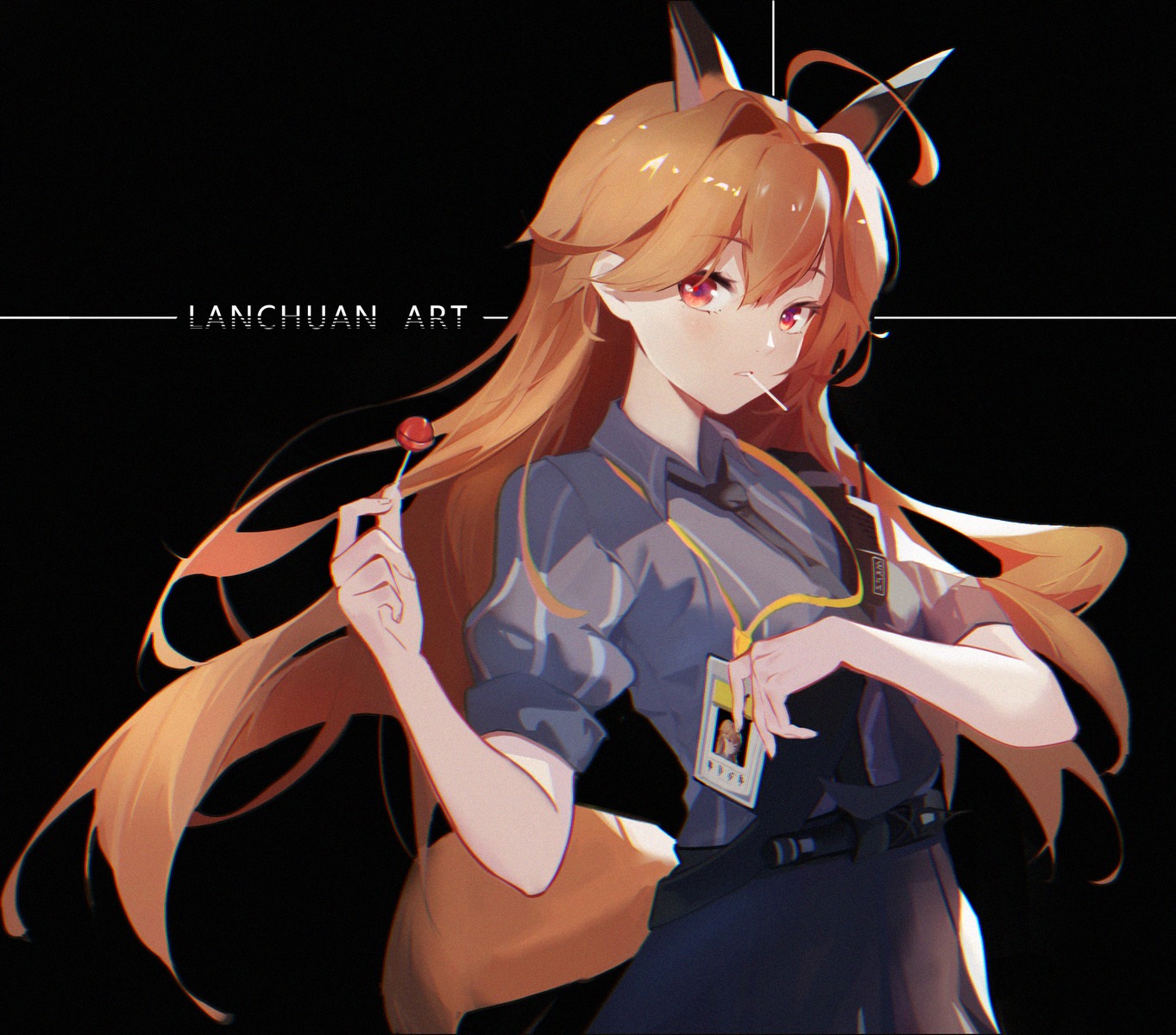 animal_ears arknights franka_(arknights) lanchuan tail