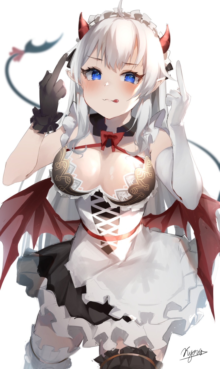 horns no_bra pointy_ears tagme tail thighhighs veibae vshojo wings