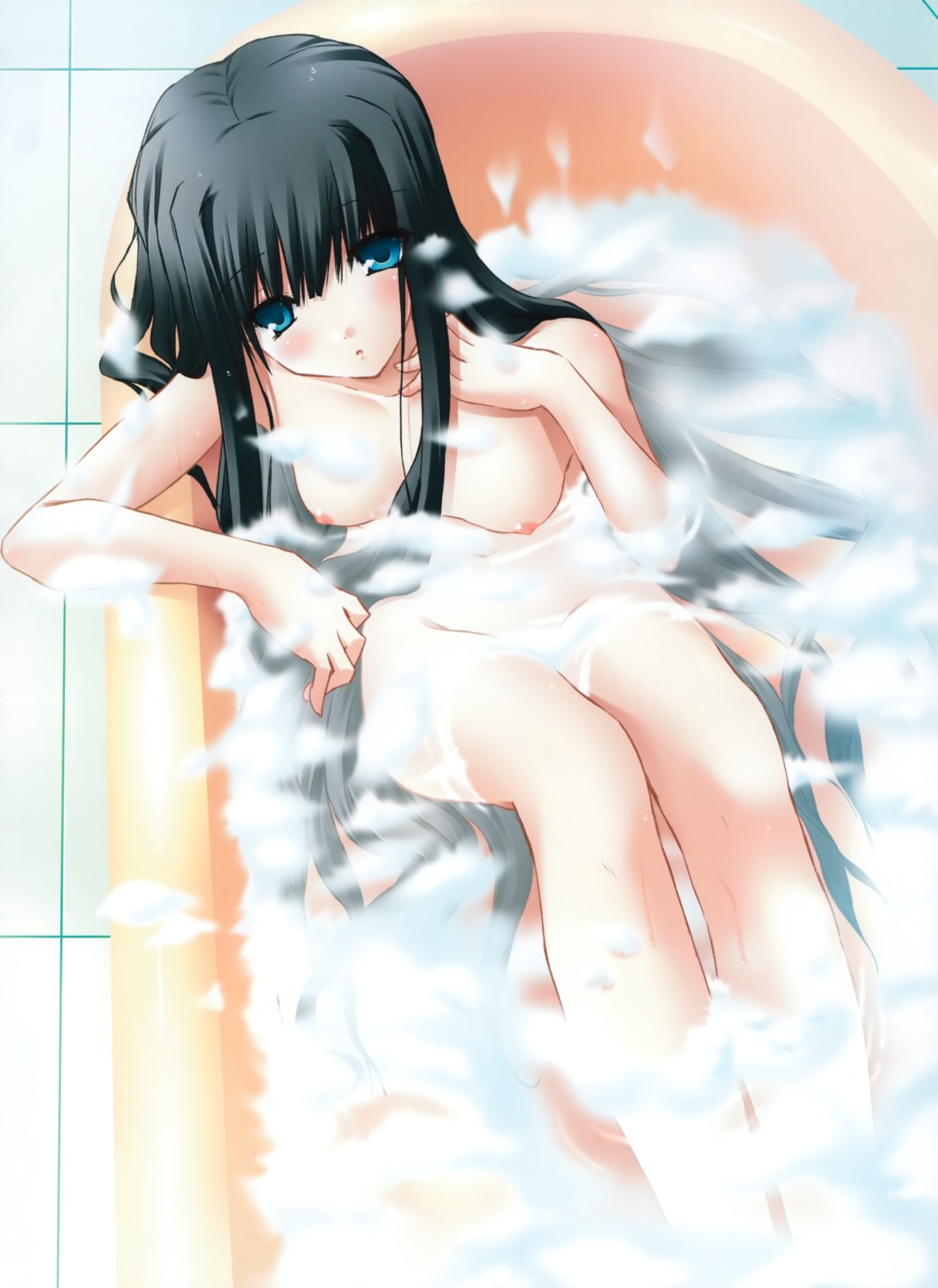bathing maya naked nimura_yuuji nipples triptych wet