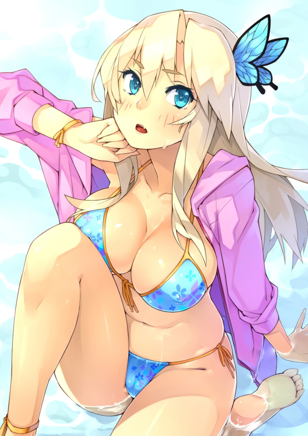 bikini boku_wa_tomodachi_ga_sukunai cameltoe cleavage erect_nipples feet kashiwazaki_sena open_shirt real_xxiii swimsuits