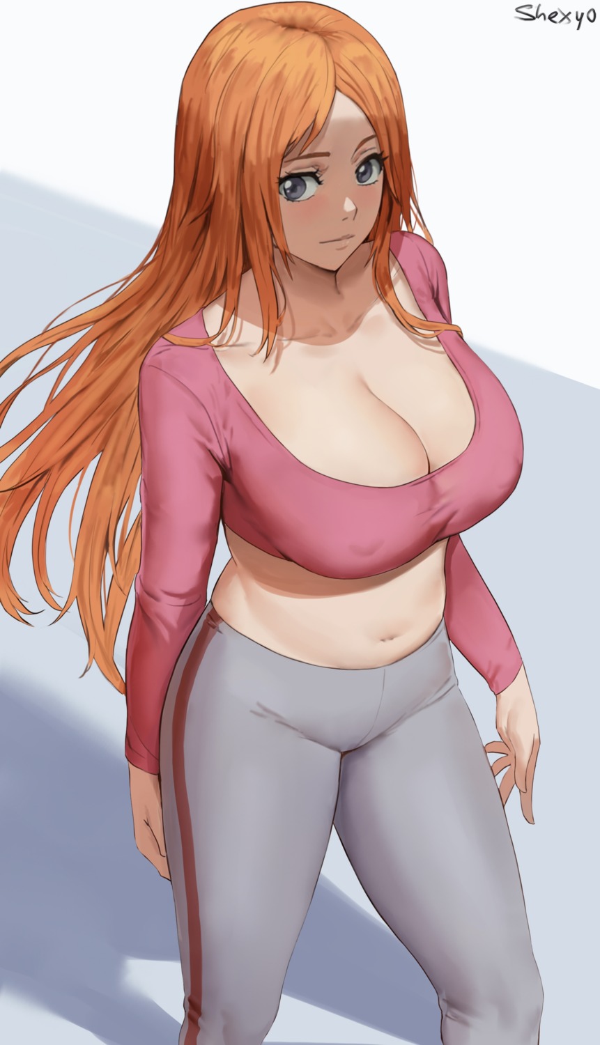 bleach cleavage erect_nipples inoue_orihime no_bra shexyo