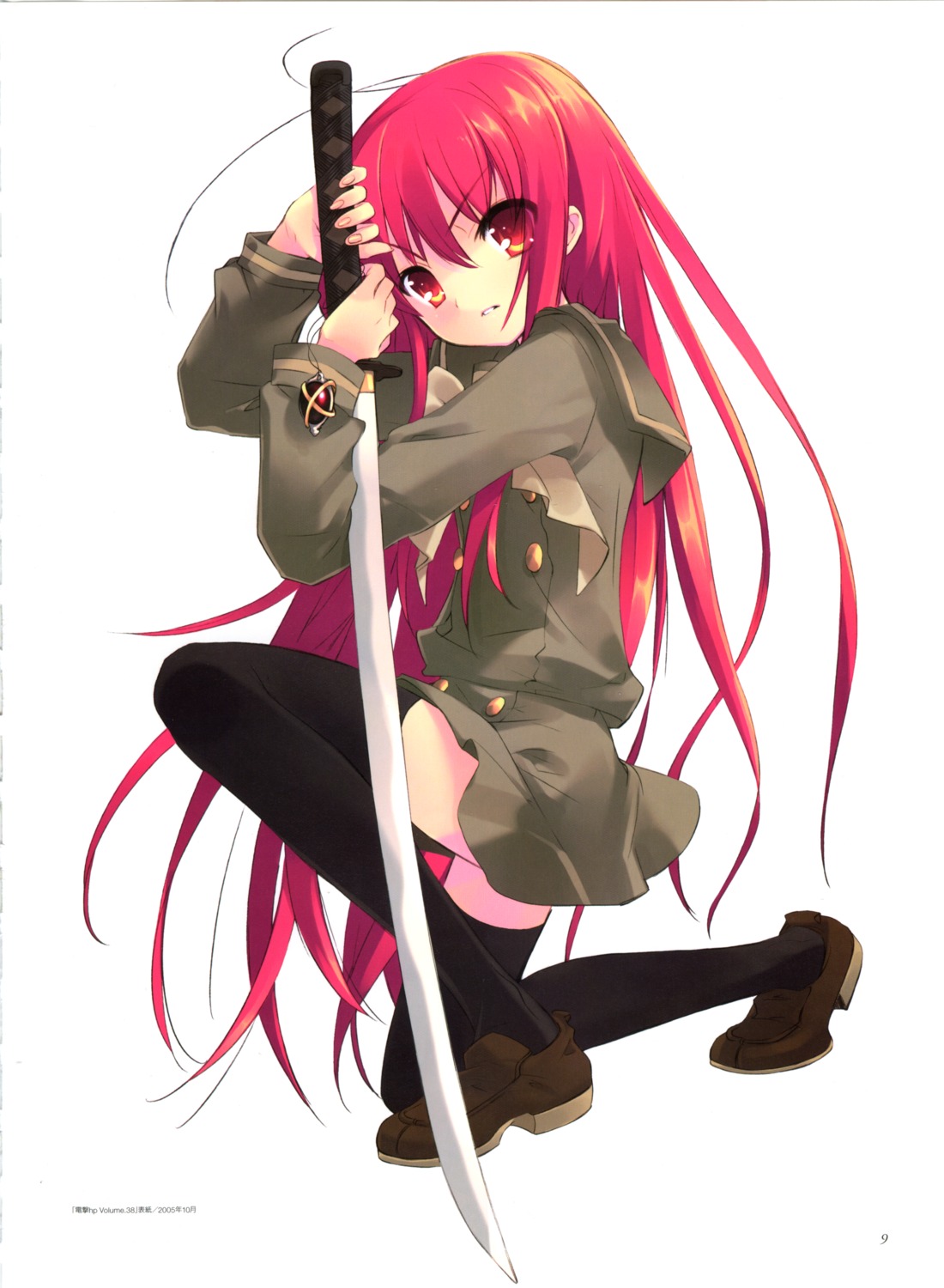 ito_noizi seifuku shakugan_no_shana shana sword thighhighs