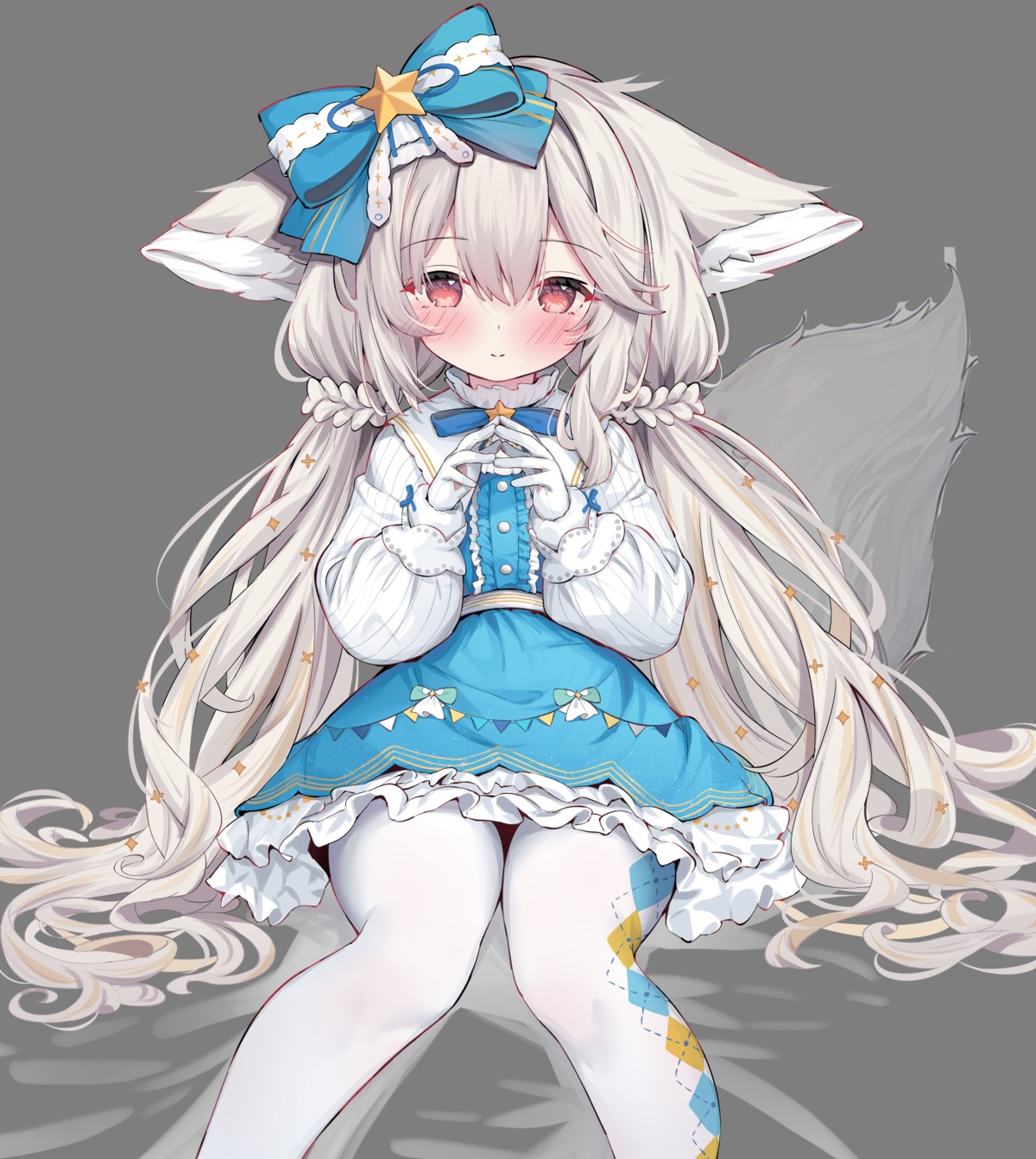 animal_ears indie_virtual_youtuber leafpie_zaurus pantyhose sakurada_shiro tail transparent_png