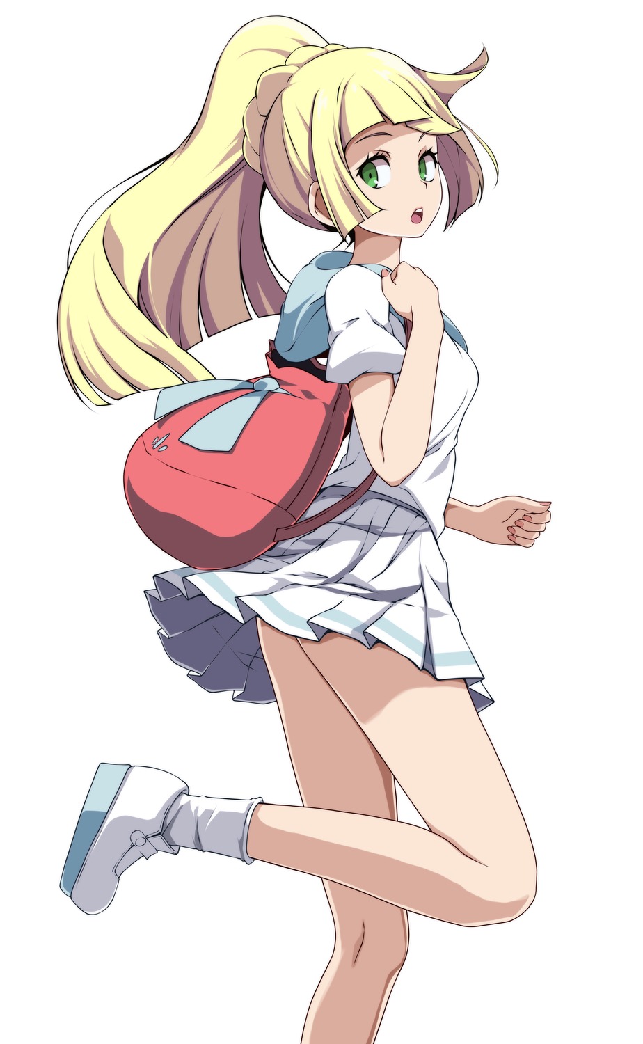 lillie_(pokemon) pokemon pokemon_sm pokemon_usum skirt_lift tsukishiro_saika