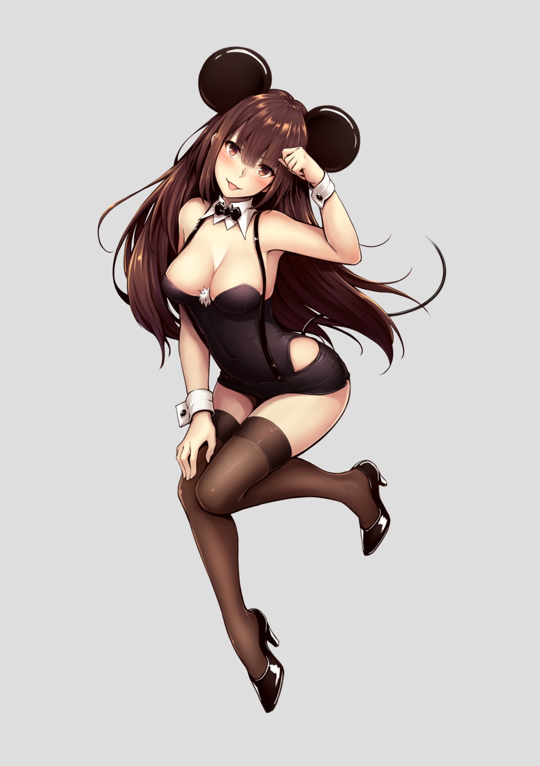 animal_ears cleavage e-suke heels tail thighhighs