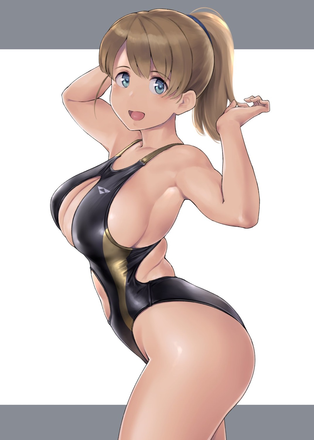 intrepid_(kancolle) kantai_collection swimsuits wa_(genryusui)