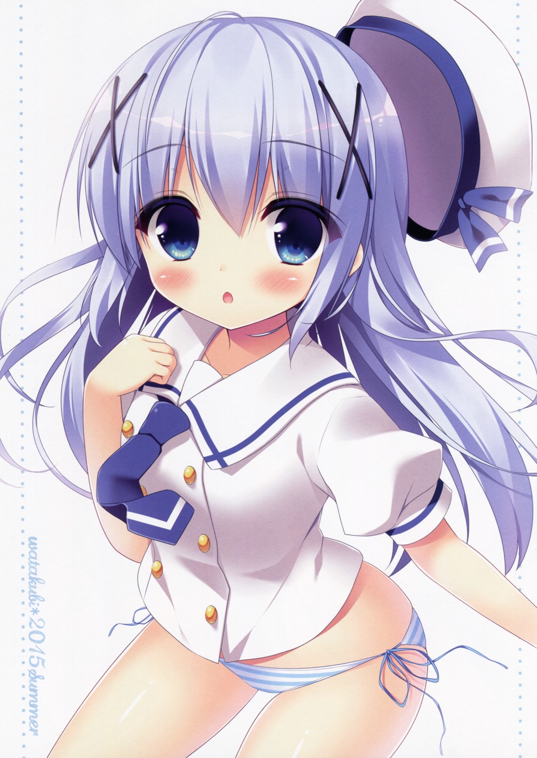 gochuumon_wa_usagi_desu_ka? kafuu_chino loli pantsu sasai_saji seifuku shimapan string_panties watakubi