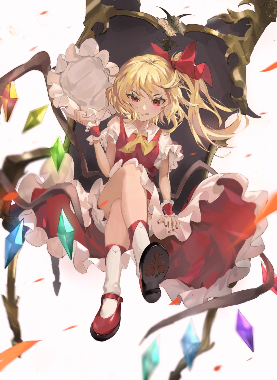 flandre_scarlet reset skirt_lift touhou wings