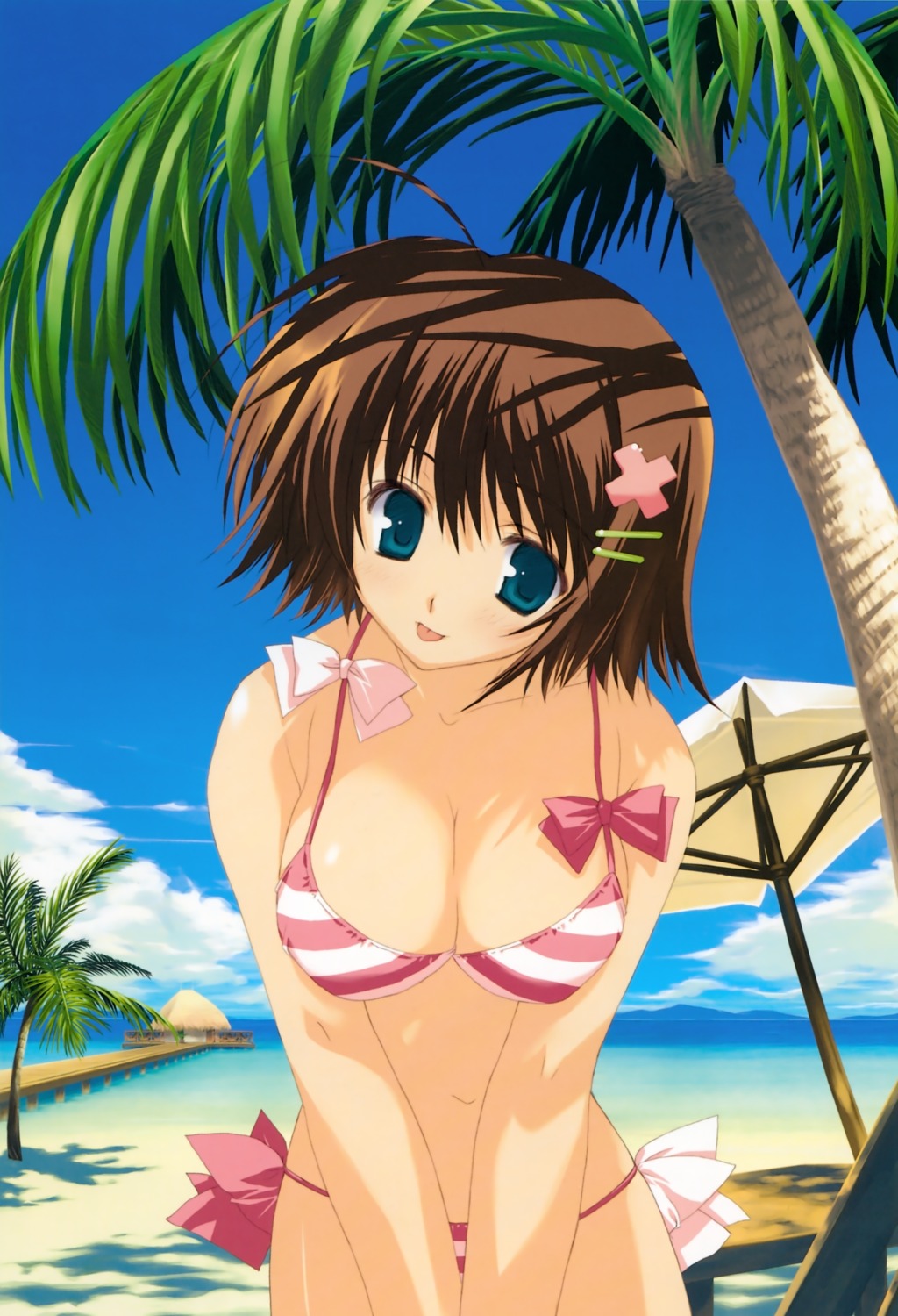 bikini cleavage mitsumi_misato swimsuits