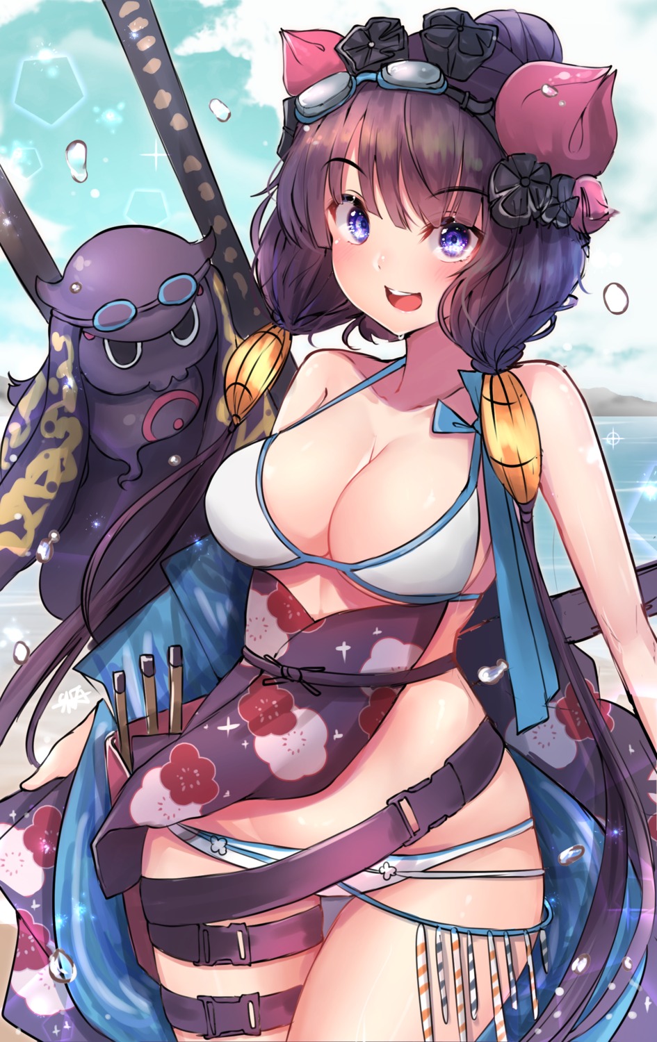 bikini fate/grand_order garter hiromaster_sinta_jh katsushika_hokusai_(fate) swimsuits sword