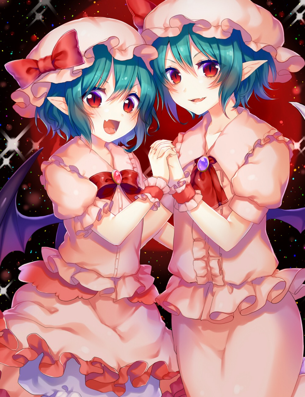 pointy_ears remilia_scarlet touhou tsukimiya_sei wings