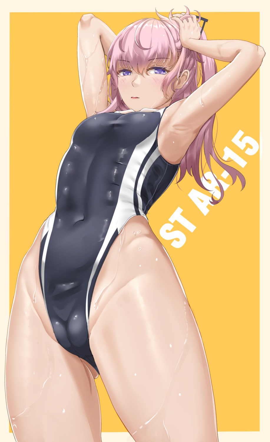 cameltoe chiyo_goya girls_frontline st_ar-15_(girls_frontline) swimsuits wet