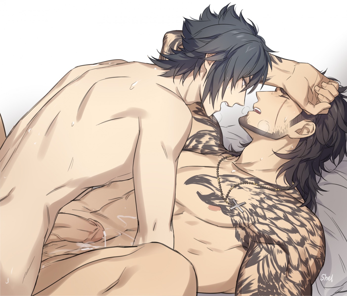 final_fantasy_xv gladiolus_amicitia male noctis_lucis_caelum yaoi zehel_az