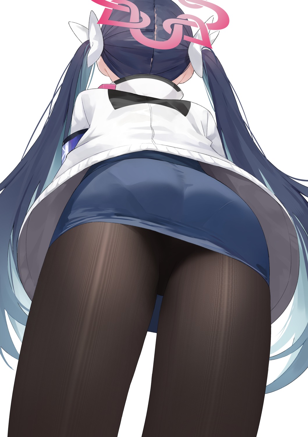 ass blue_archive halo lisu loli nemugaki_fubuki pantyhose skirt_lift