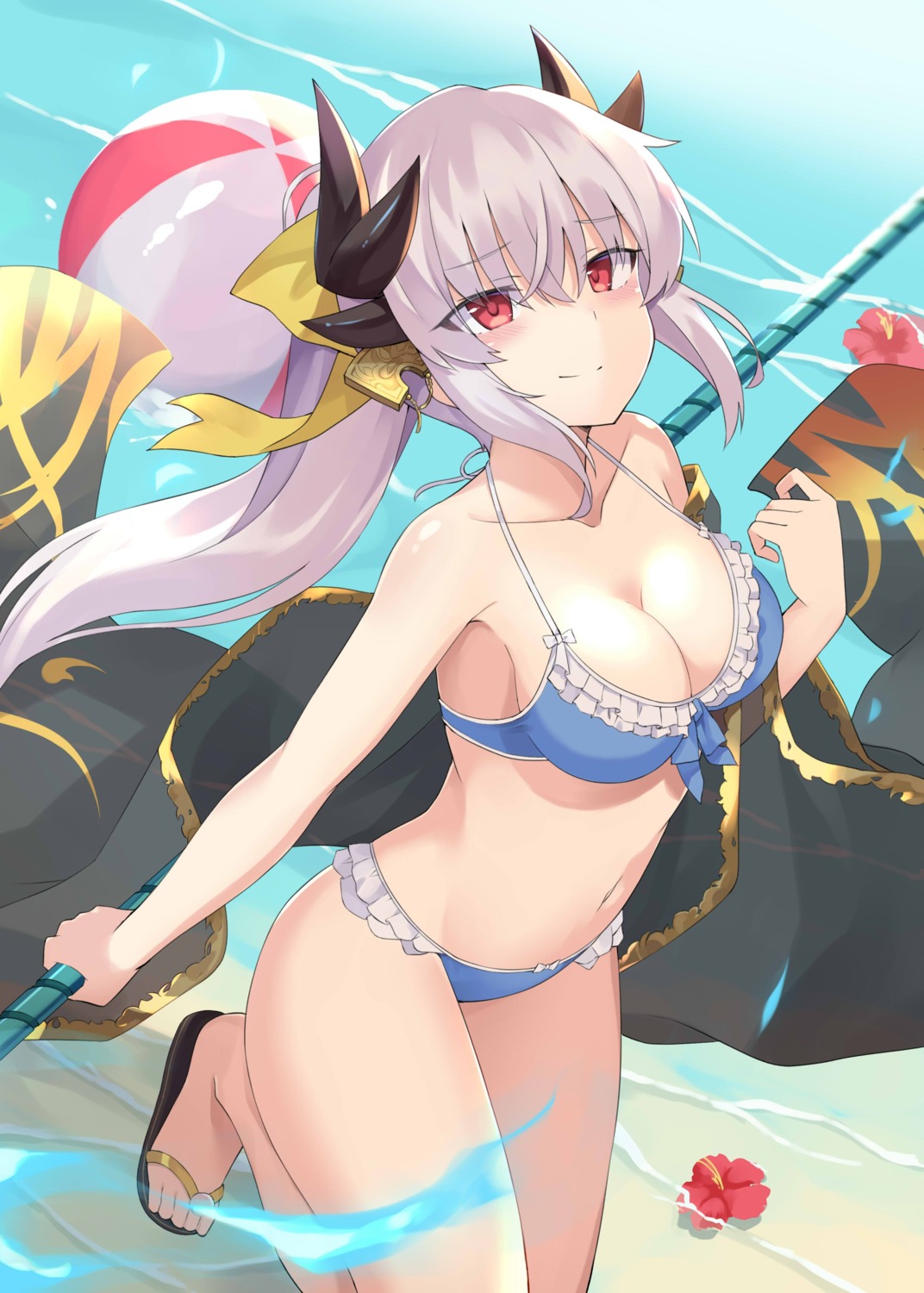 100percent bikini fate/grand_order horns kiyohime_(fate/grand_order) swimsuits weapon