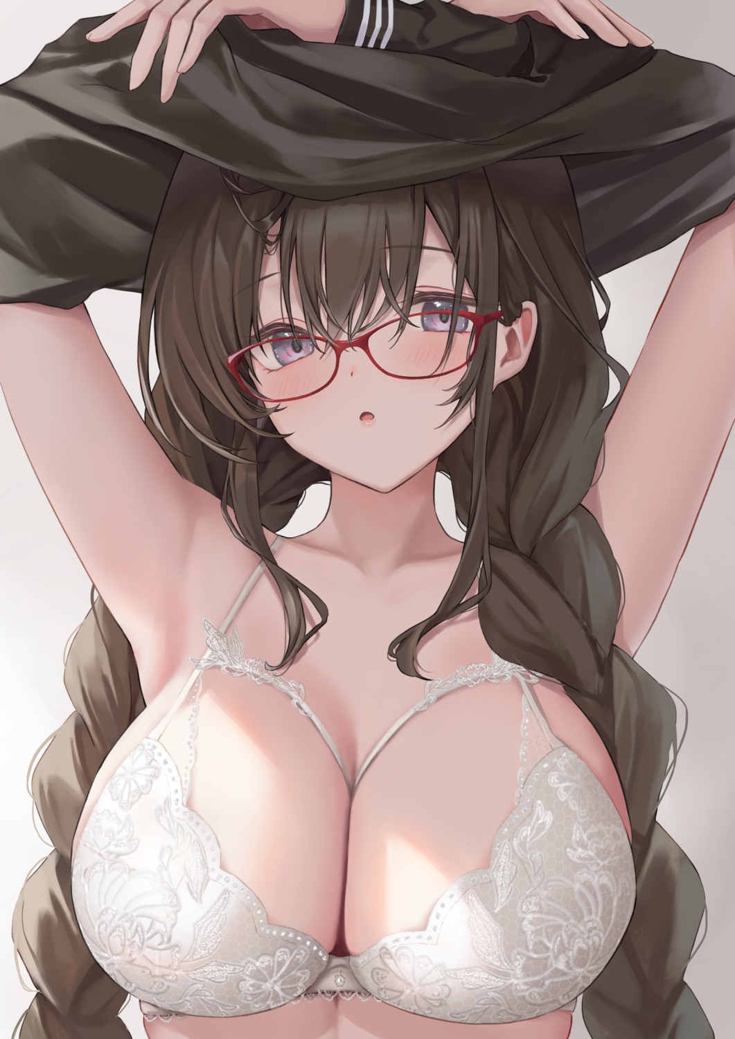 bra huziko32 megane seifuku undressing