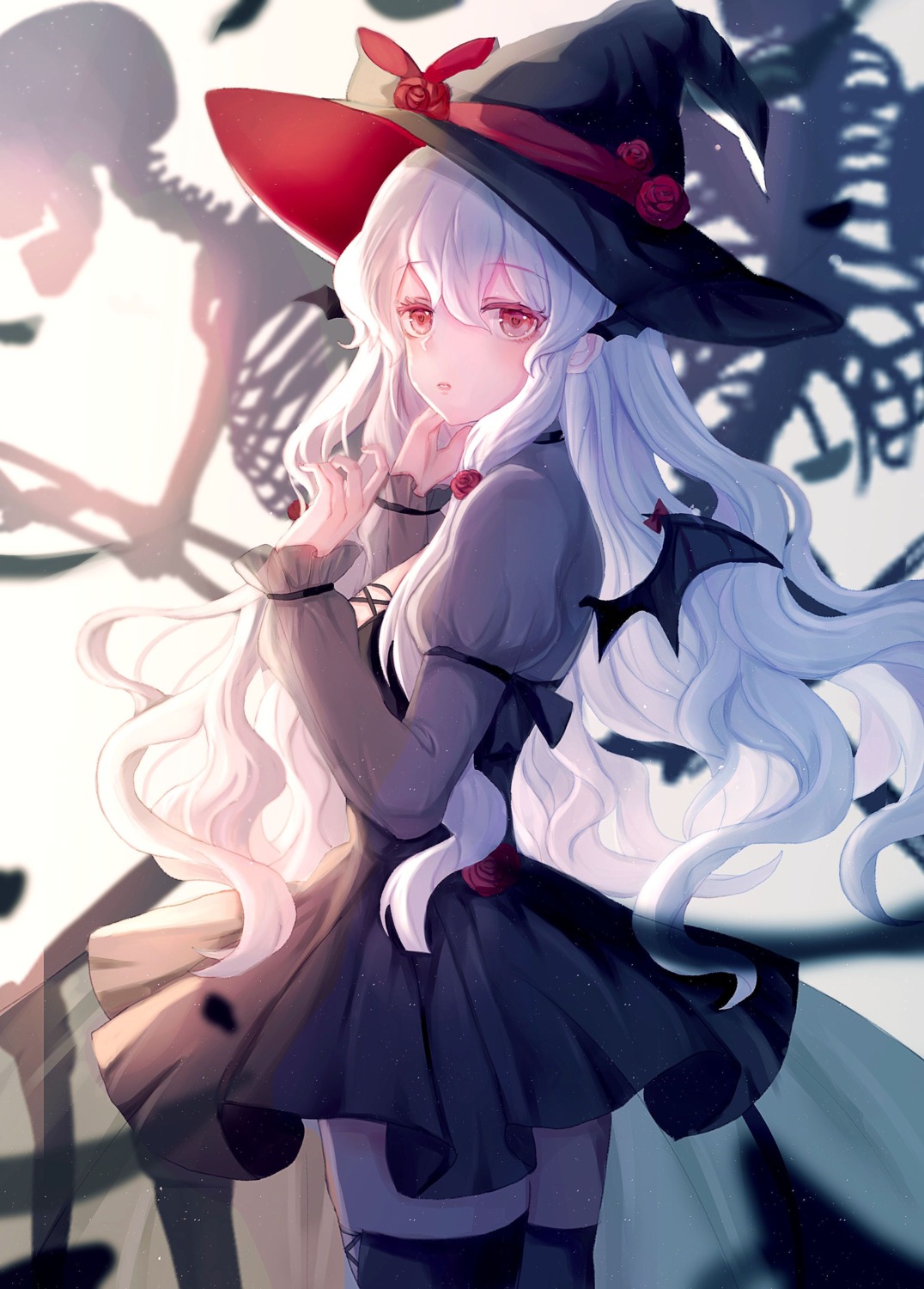 dress iceblue thighhighs witch