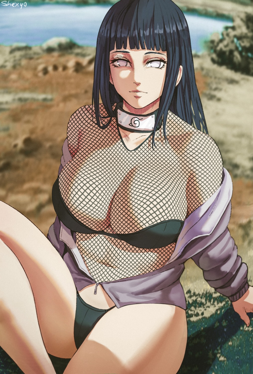 bikini fishnets hyuuga_hinata naruto shexyo swimsuits