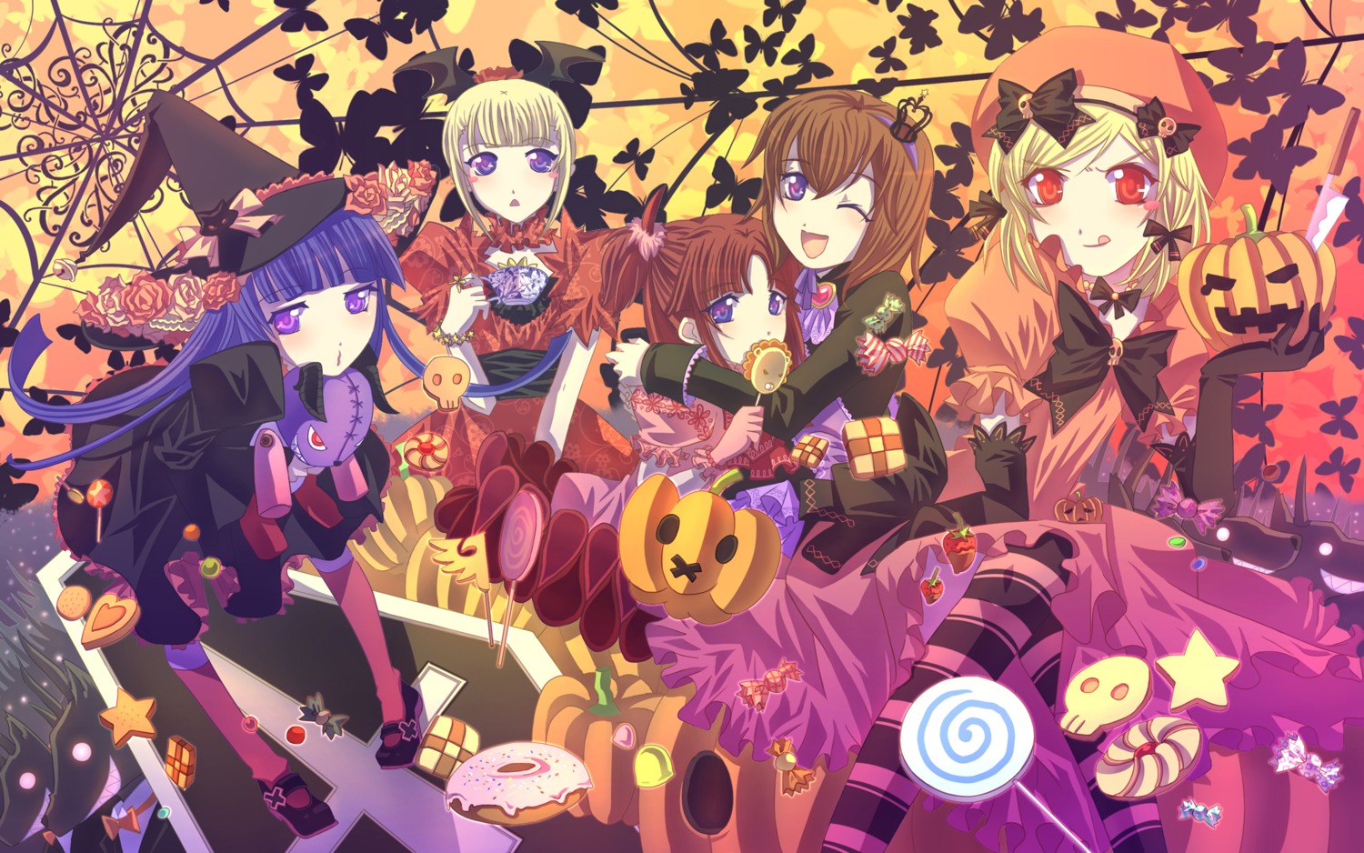 beatrice frederica_bernkastel halloween kariya lambdadelta umineko_no_naku_koro_ni ushiromiya_ange ushiromiya_maria