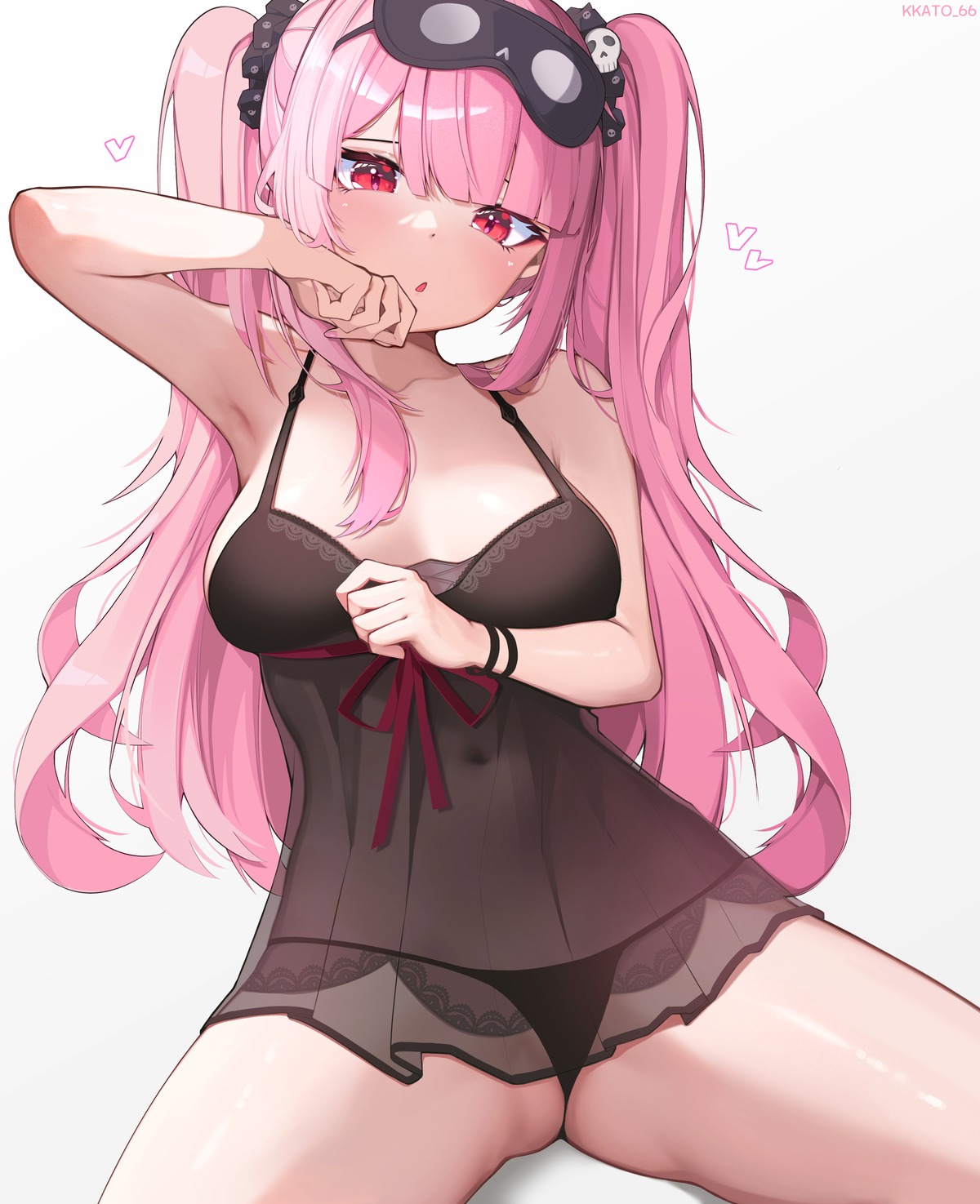 hololive hololive_english kkato lingerie mori_calliope pantsu see_through thong