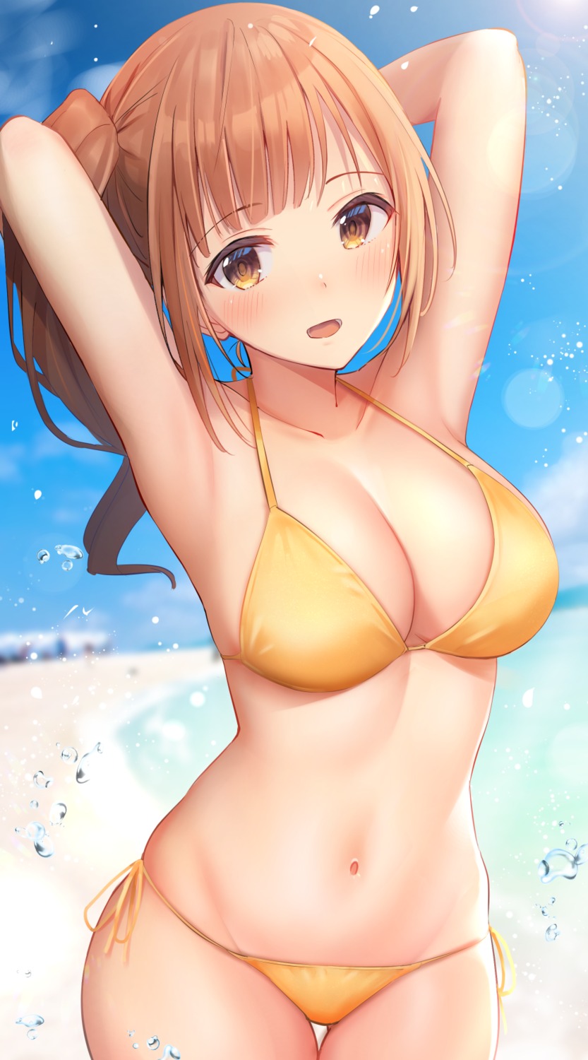 bikini cleavage igarashi_kyouko swimsuits the_idolm@ster the_idolm@ster_cinderella_girls yurin