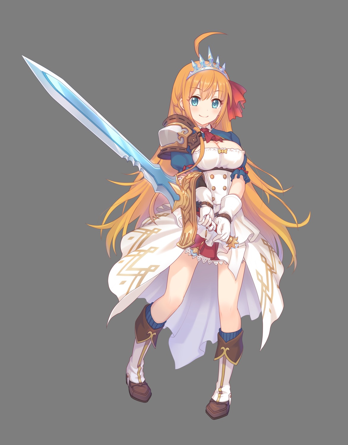 armor cleavage cygames heels pecorine princess_connect princess_connect!_re:dive sword tagme transparent_png