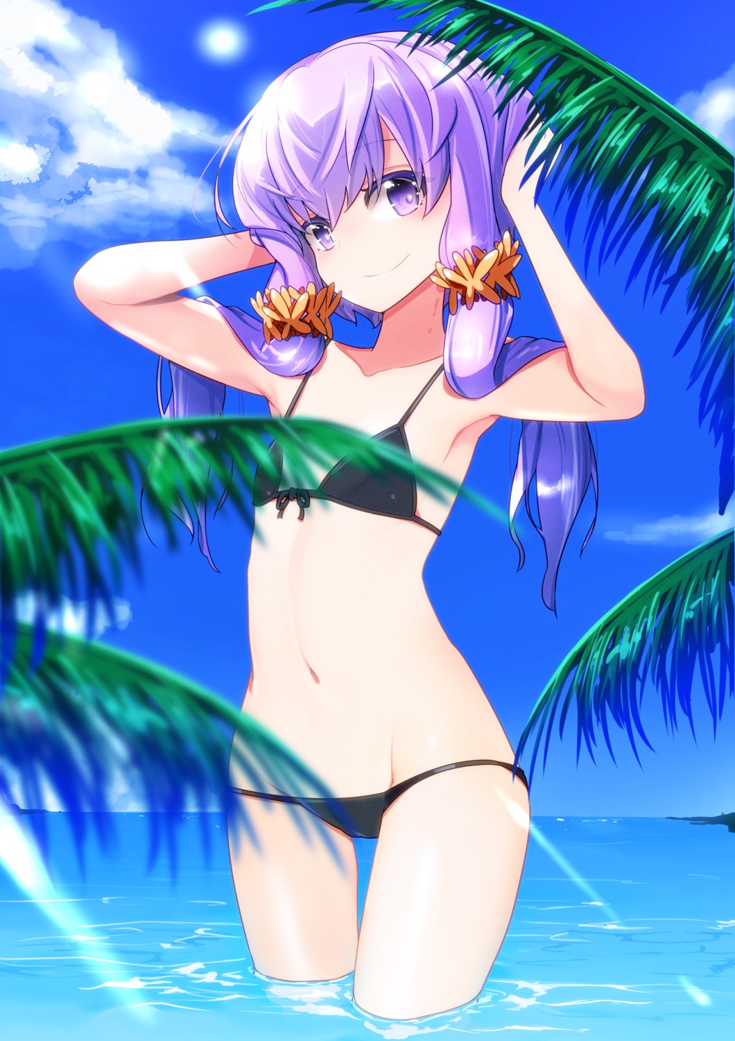 bikini pon_(shind_997) swimsuits vocaloid wet yuzuki_yukari