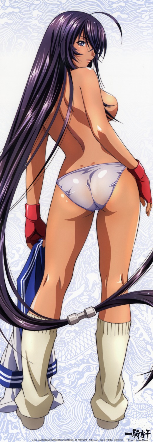 ass ikkitousen ikkitousen~great_guardians~ kanu_unchou pantsu rin_sin stick_poster topless