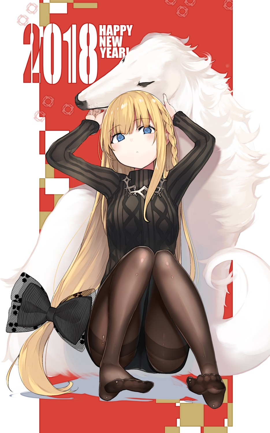 feet nana_(luna_berry) pantsu pantyhose sweater