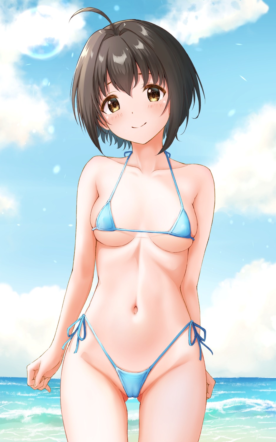 bikini ca_paria cameltoe kohinata_miho loli swimsuits the_idolm@ster the_idolm@ster_cinderella_girls thong