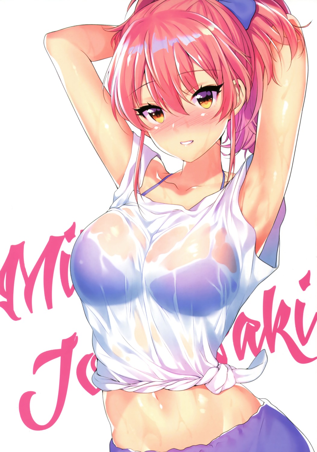 bikini_top jougasaki_mika matarou see_through swimsuits the_idolm@ster the_idolm@ster_cinderella_girls wet_clothes