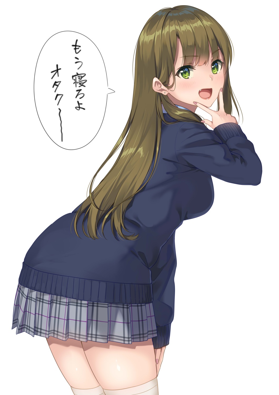 seifuku sweater thighhighs unasaka