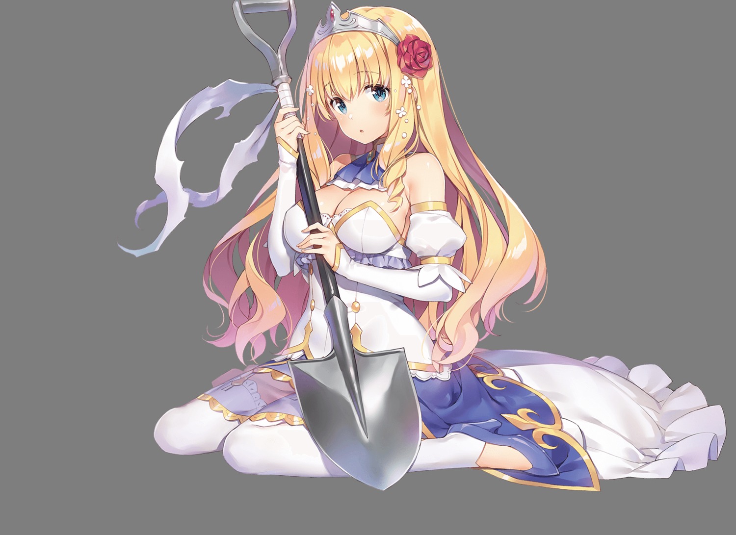 cleavage heels lithisia scoop_musou_"scoop_hadouhou!" see_through thighhighs yuuki_hagure