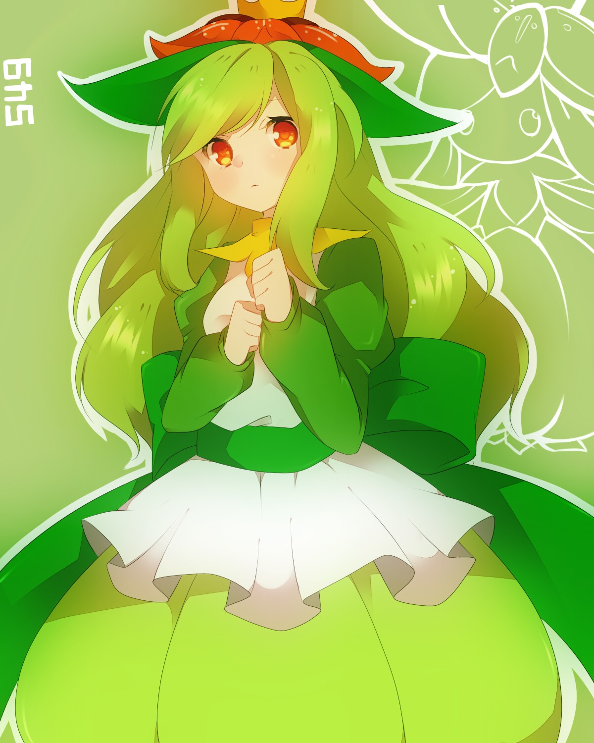 anthropomorphization dress lilligant pokemon takeshima_eku