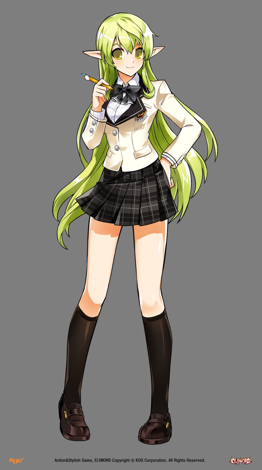 elf elsword pointy_ears rena_(elsword) seifuku tagme transparent_png