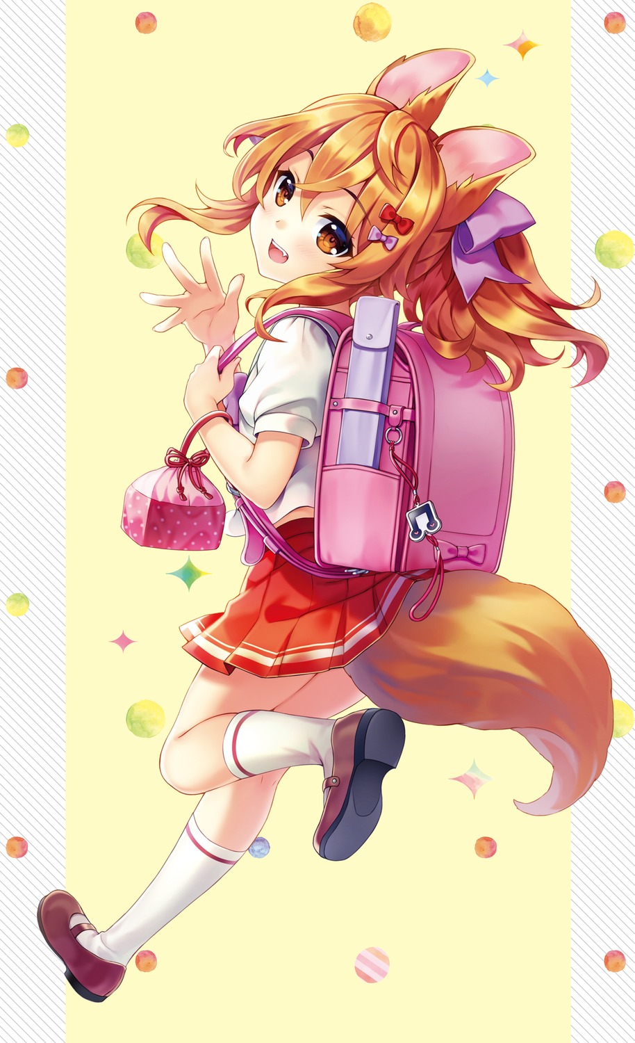 animal_ears latifa riv seifuku seirei_gensouki skirt_lift tail