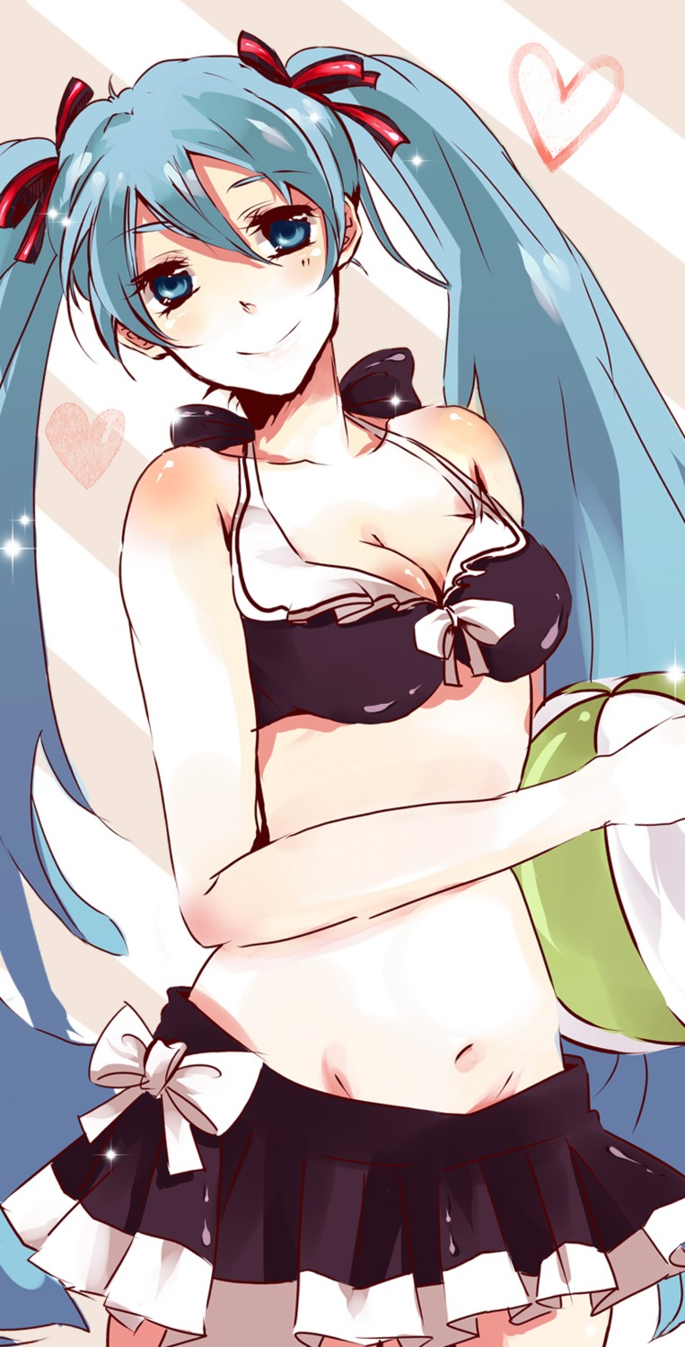 bikini cleavage hatsuko hatsune_miku swimsuits vocaloid