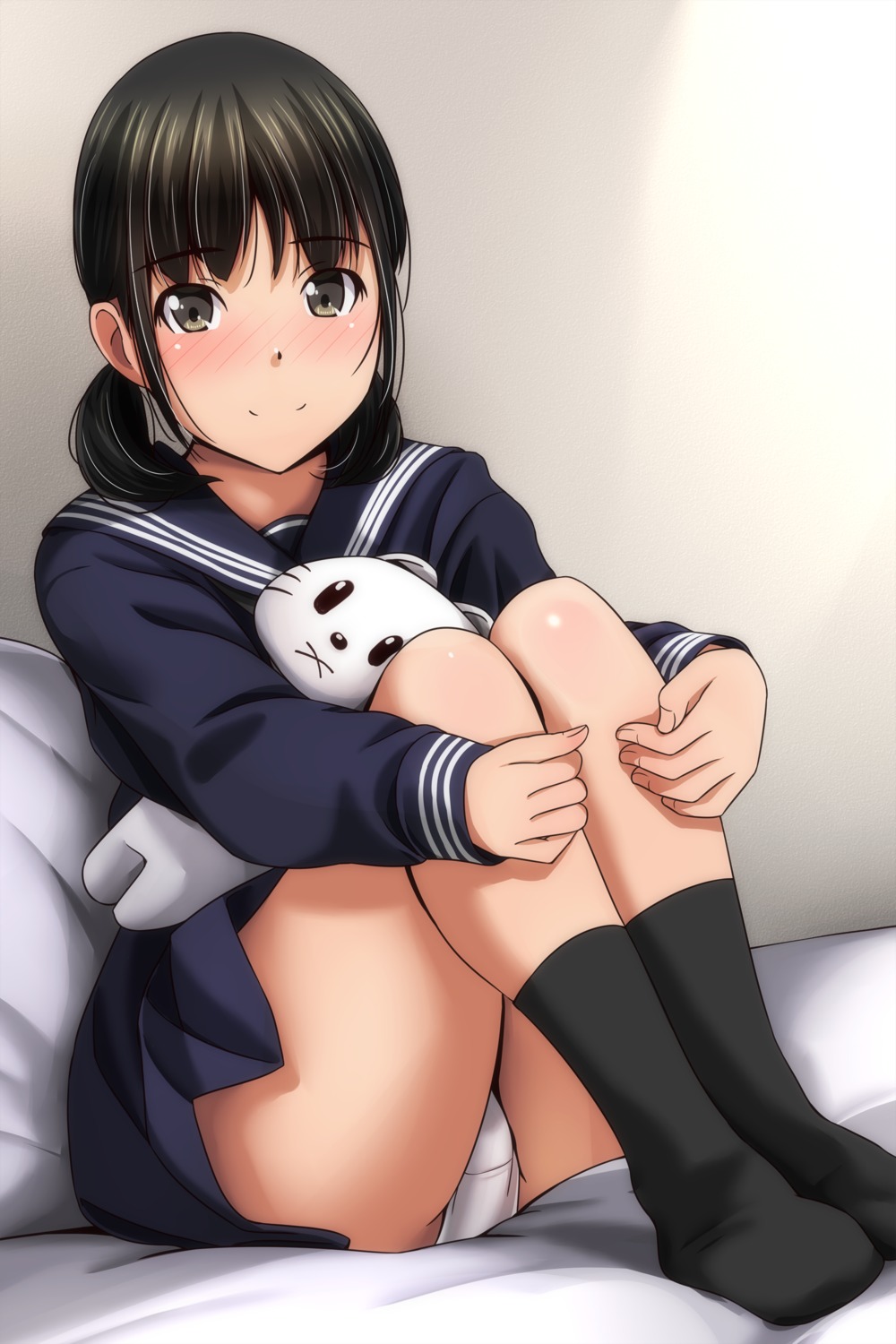 loli matsunaga_kouyou pantsu seifuku skirt_lift thong