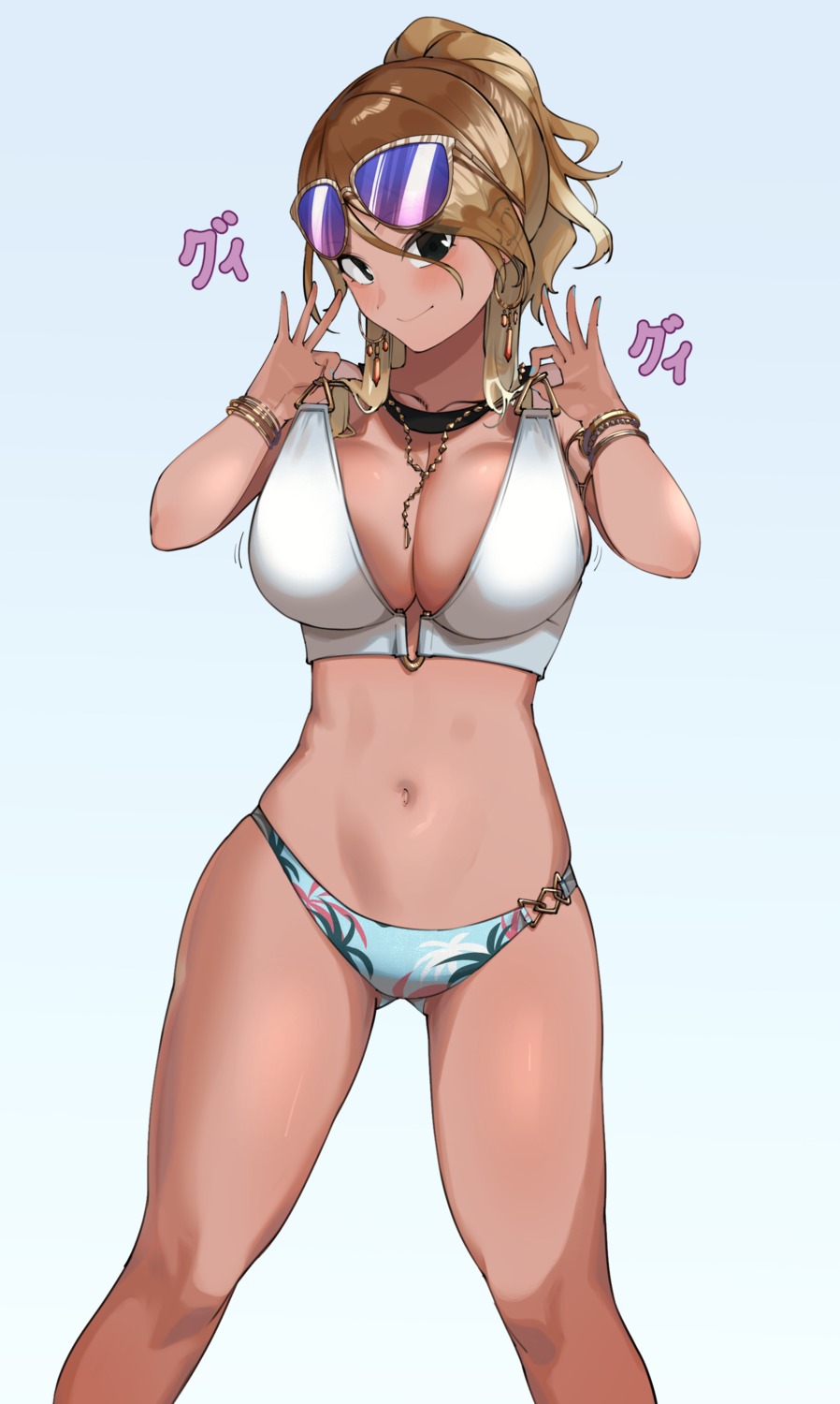 bikini izumi_mei megane mikohachi swimsuits the_idolm@ster the_idolm@ster_shiny_colors undressing