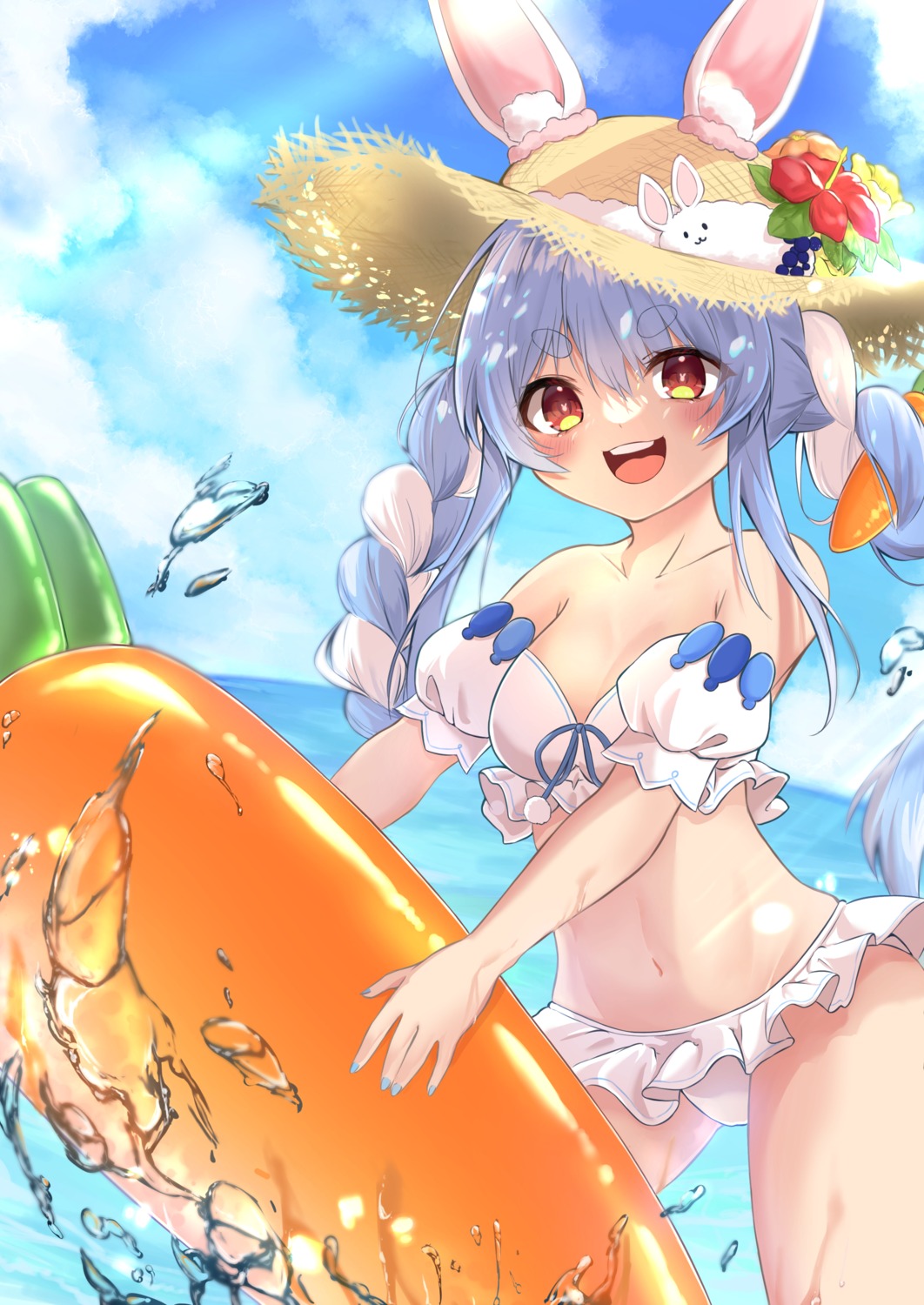 amaguri_(guri_0330) animal_ears bikini bunny_ears hololive swimsuits usada_pekora