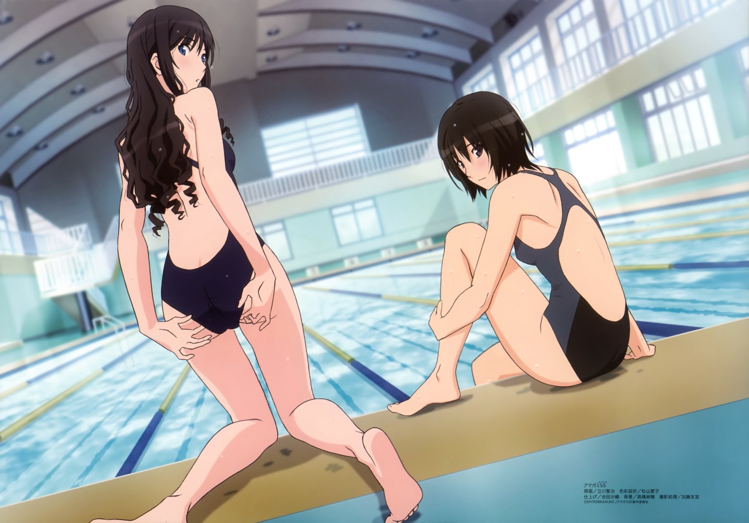 amagami morishima_haruka nanasaki_ai swimsuits tachikawa_seiji